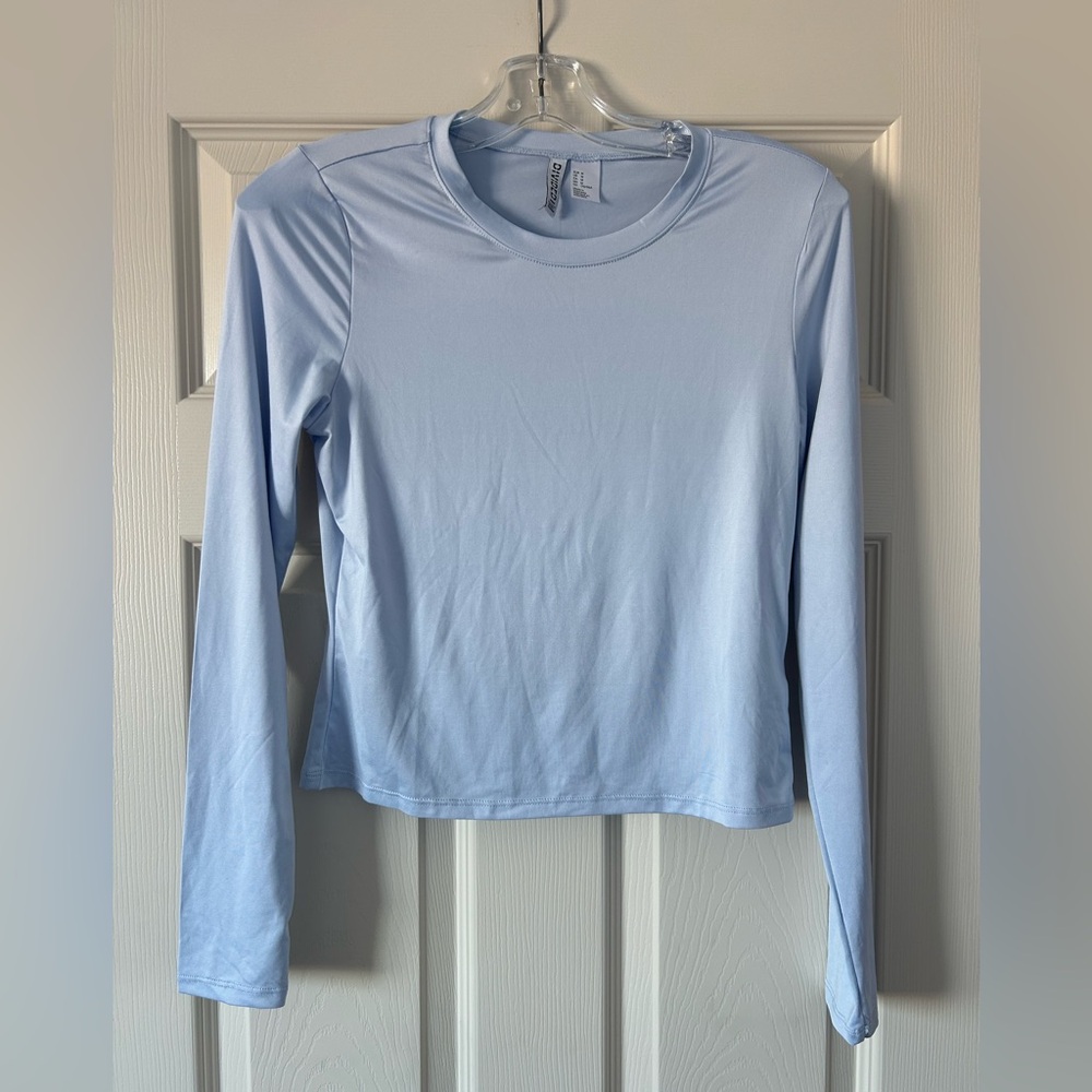 H&M Light Blue Long Sleeve Top